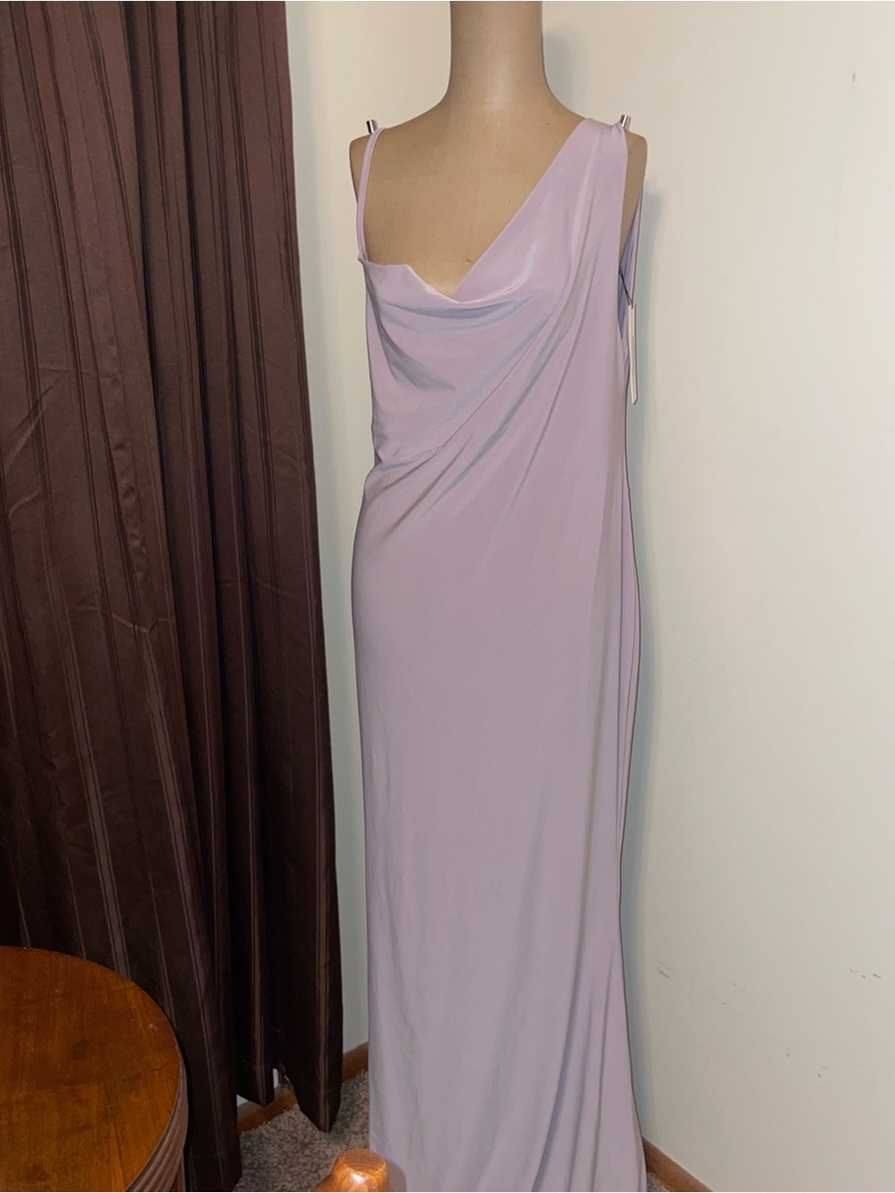 Club L London Lavender Cowl Neck Maxi Gown -maternity -stretchy